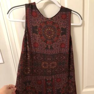 Ecote brown patterned shift dress